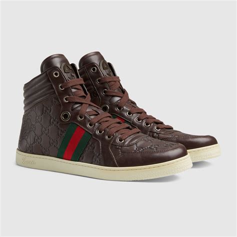 gucci men sneakers|gucci high top sneakers men's.